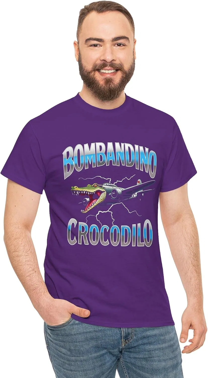 Футболка с принтом Bombandino Crocodilo, фиолетовый — фото 2