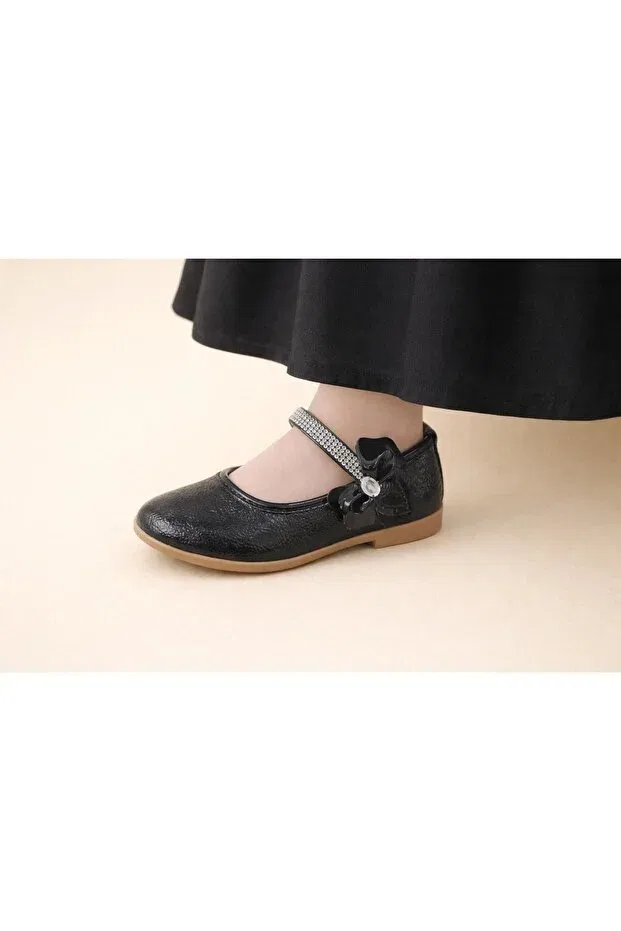 Детские балетки для девочек с липучкой Trendyshose, Black — фото 2