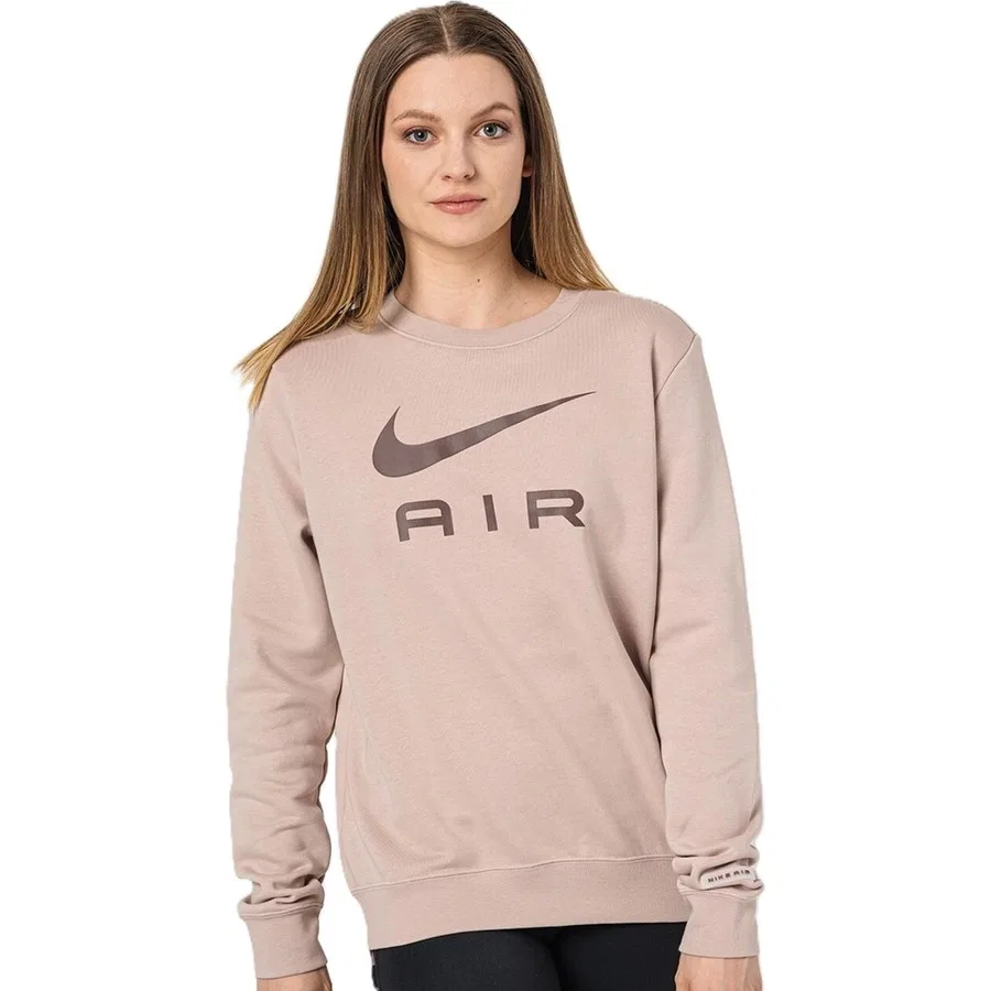 Женский свитшот с круглым вырезом из флиса Air Fleece Sportswear Essent Nike, Коричневый