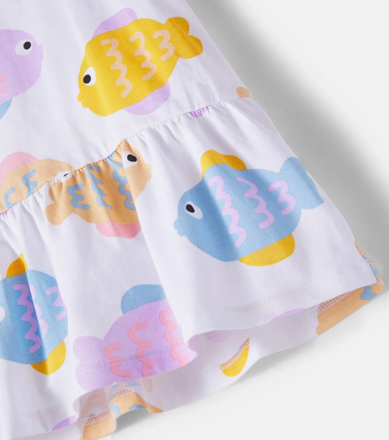 Комплект из двух детских платьев из хлопкового джерси с принтом Stella Mccartney Kids, черный — фото 3