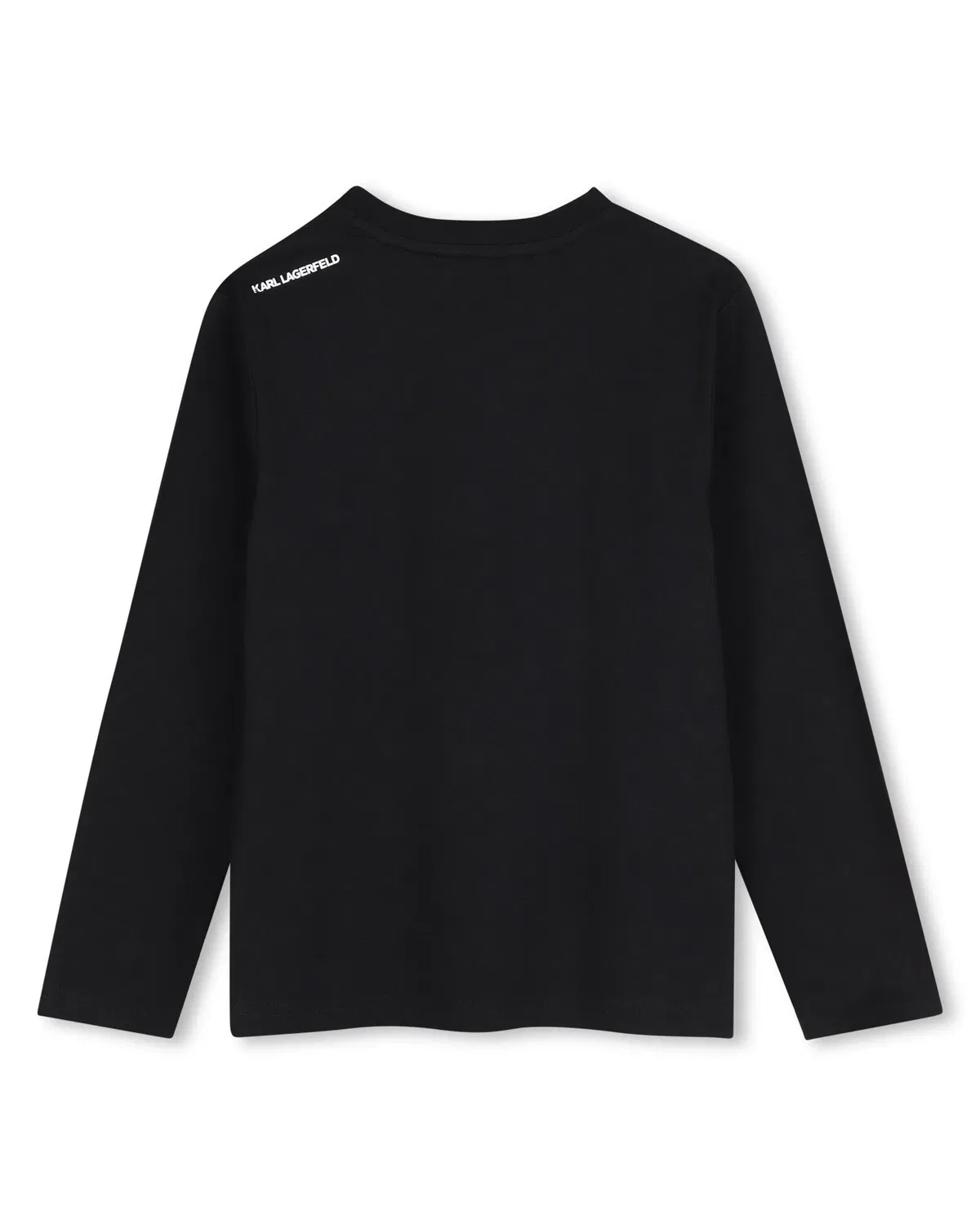 Детская футболка с длинным рукавом с принтом Karl Lagerfeld Kids, Negro — фото 3