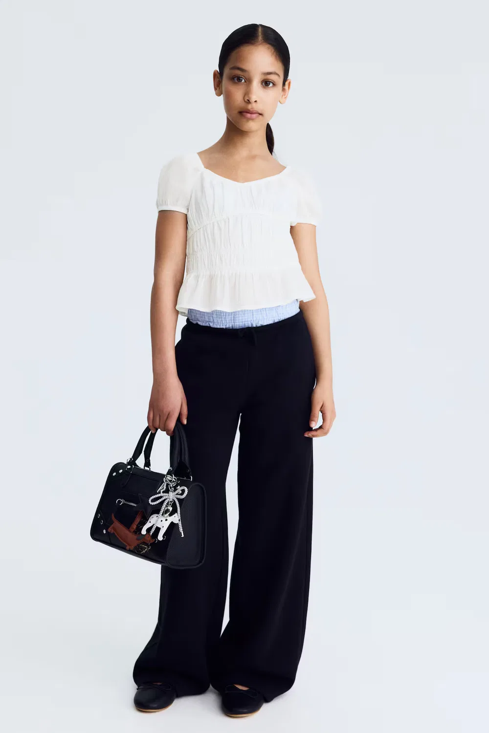 Мятая хлопковая блузка H&M, Weiß — фото 2