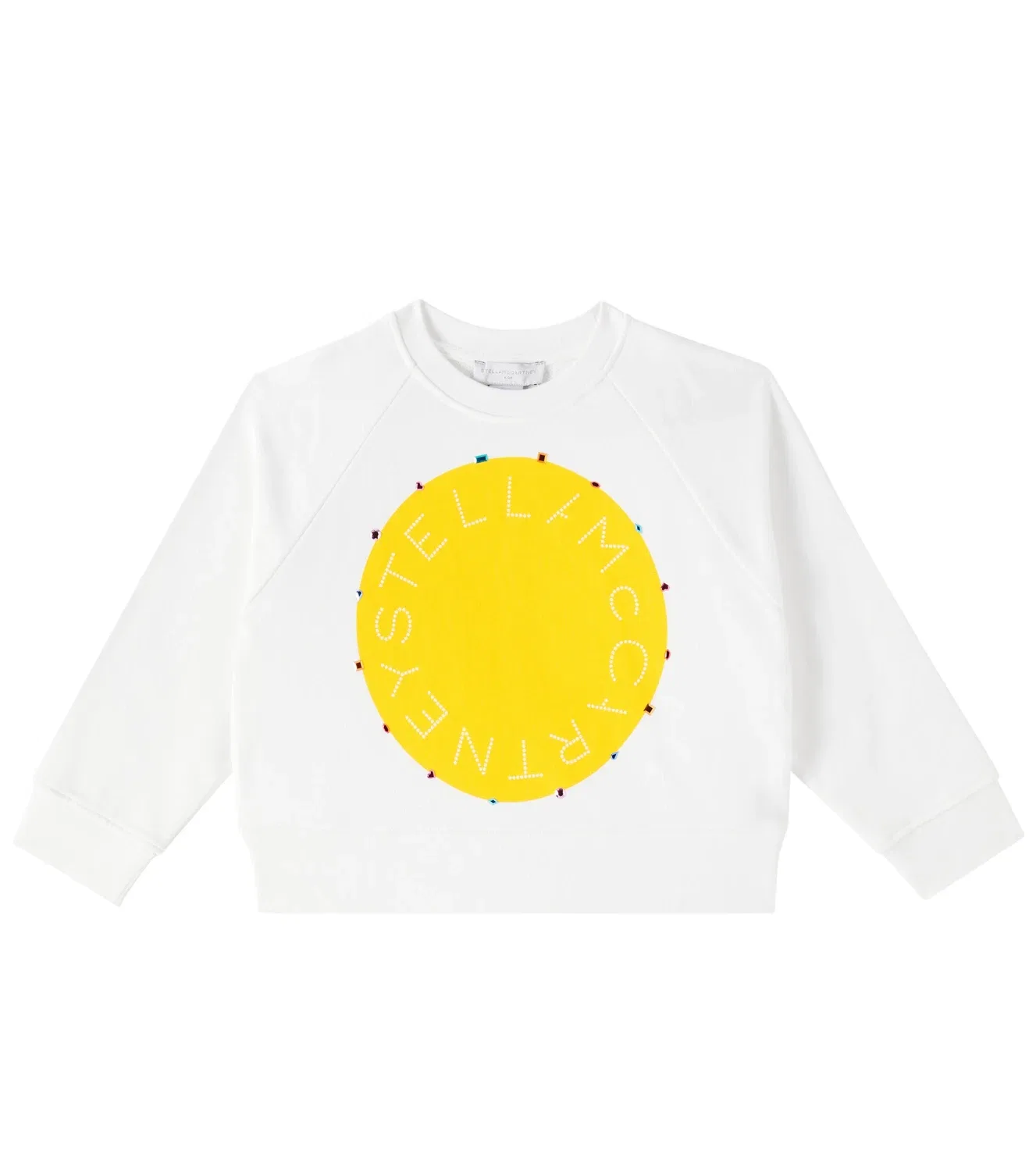 Свитер крупной вязки в косу Stella Mccartney Kids, белый