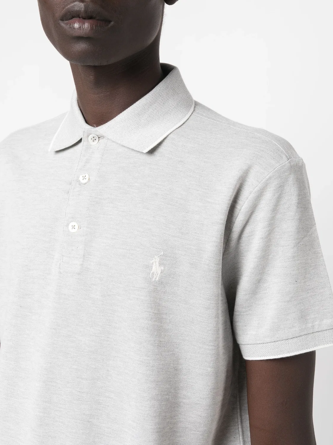 Поло с Вышитым Логотипом из Хлопка Polo Ralph Lauren, серый — фото 4