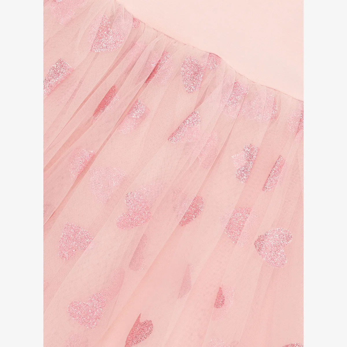 Платье-пачка glitter-hearts из хлопковой смеси, 1-8 лет Bob & Blossom, бледно-розовый — фото 2