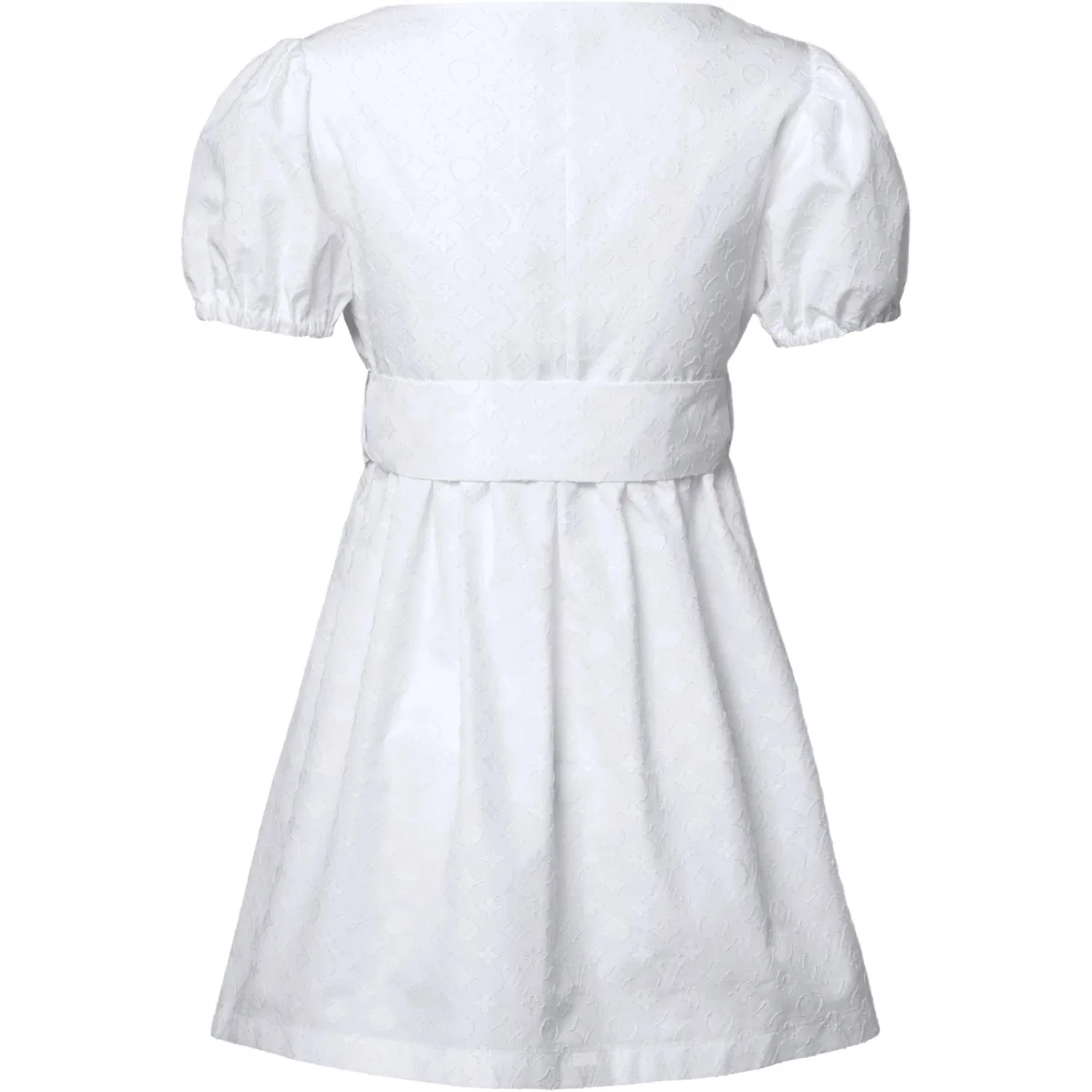 Женское платье-трапеция с коротким рукавом Monogram Short Sleeved Dresses LOUIS VUITTON, White — фото 3