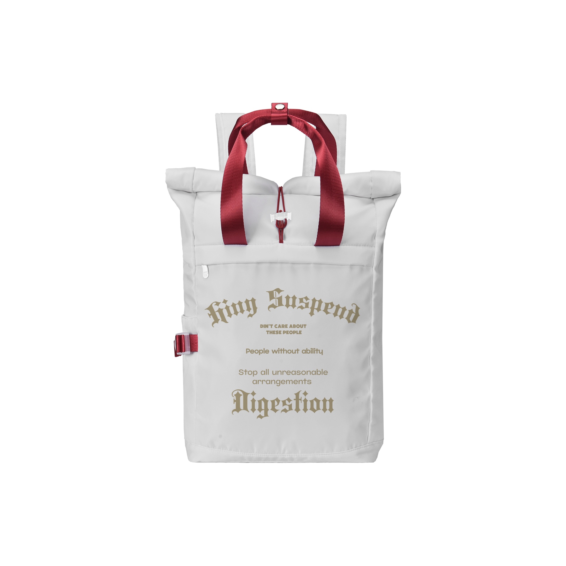

DRACONITE Полиэстеровый рюкзак для студентов унисекс разноцветный, Gray White Red