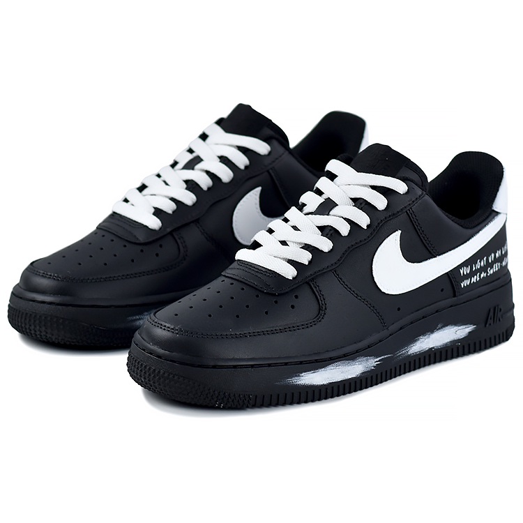 Кроссовки Nike Air Force 1 Slip Resistant, устойчивые к истиранию, дышащие, низкие, унисекс черно-белые — фото 3