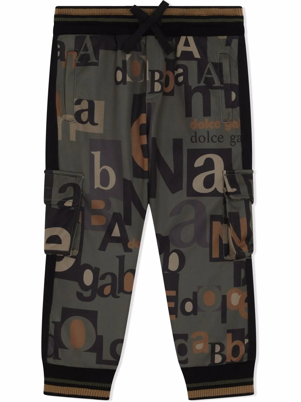 

Брюки карго с логотипом Dolce & Gabbana Kids, зеленый