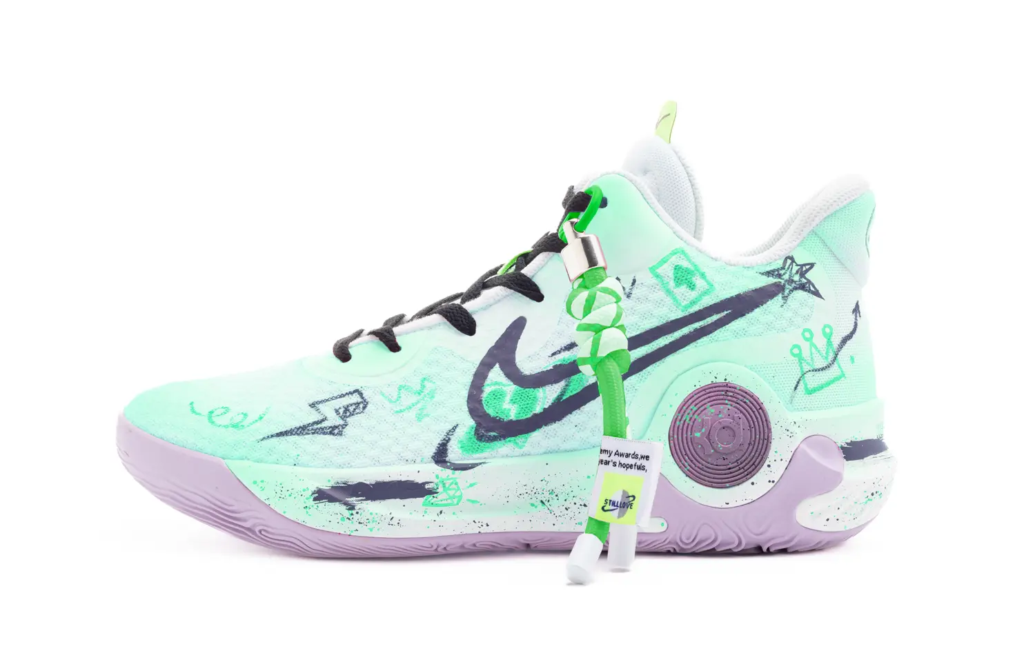 

Nike Баскетбольные кроссовки KD Trey 5 IX с противоскользящей подошвой, износостойкие, винтажные, мужские, зеленые