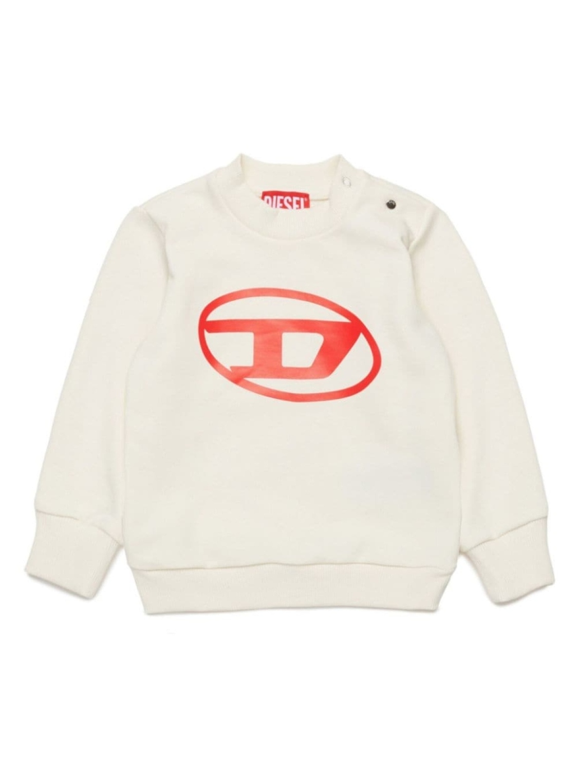 

Diesel Kids хлопковая толстовка с логотипом, белый