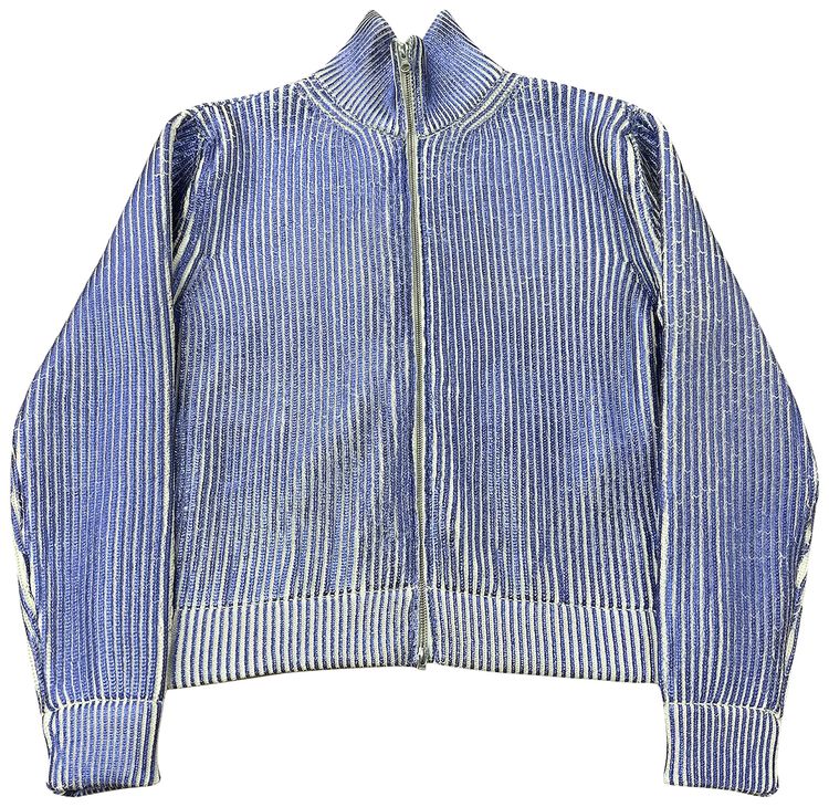 

Кардиган MM6 Maison Margiela Laminated Zip Up Cardigan 'Blue', синий