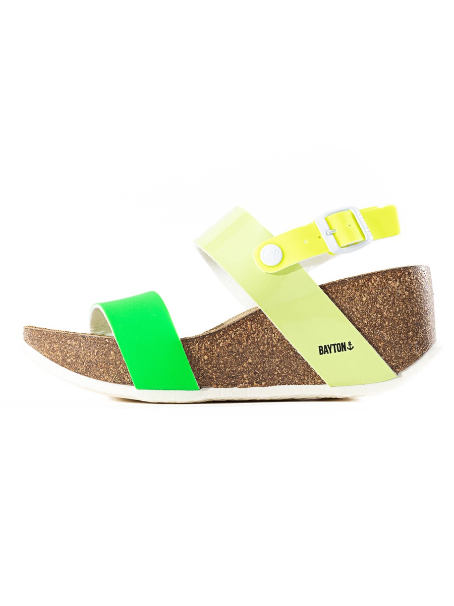 Босоножки на ремешках Bayton Selene, цвет Neon yellow/Light yellow/Neon green