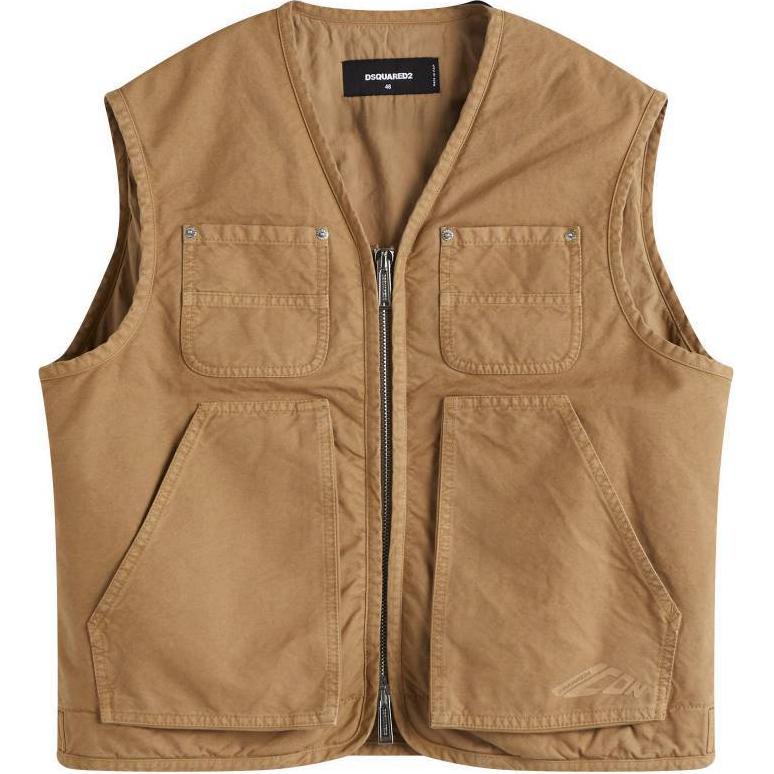 

DSQUARED 2 Мужская жилетка светло-коричневая, Light Umber