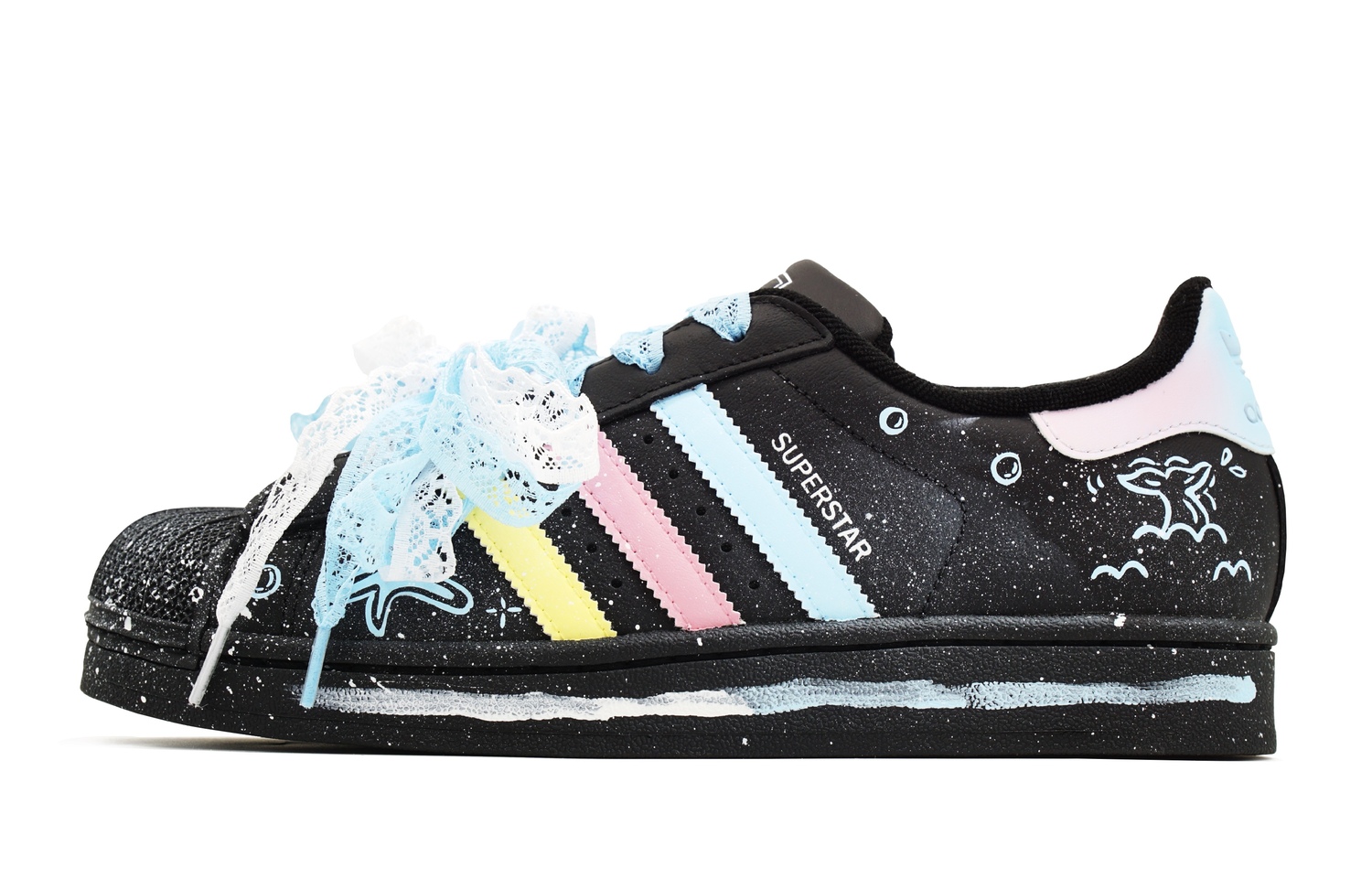 

Кроссовки для скейтбординга Superstar 2 для детей младшего школьного возраста Adidas Originals, черный