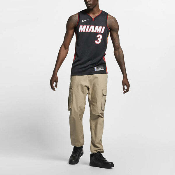 Футболка nba dwyane wade icon edition swingman джерси miami heat no. 3 team limited sw fan edition black Nike, черный — фото 3