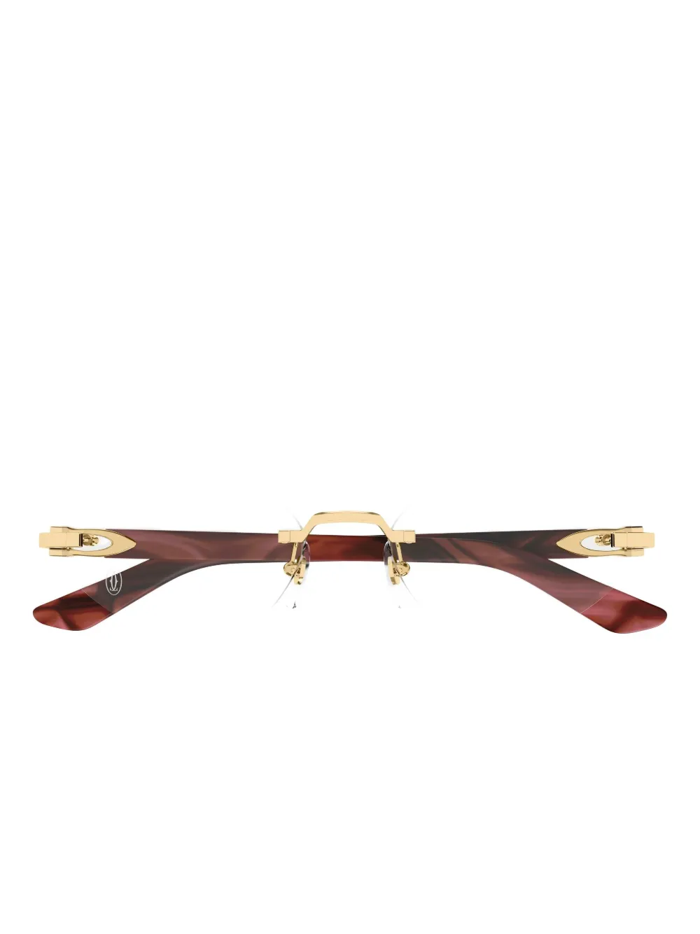 

Очки в геометричной оправе Cartier, коричневый