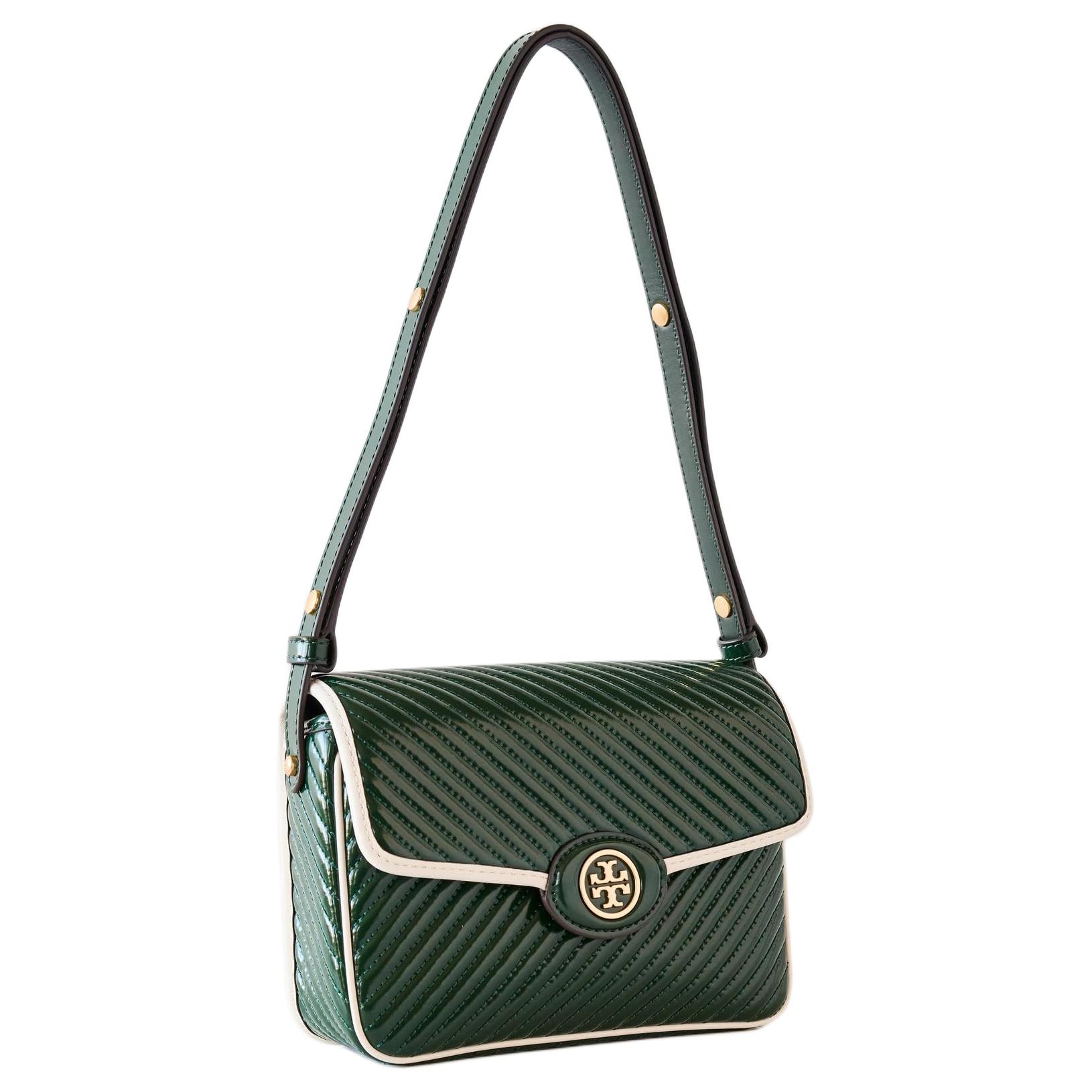 

TORY BURCH Сумка-мессенджер Robinson из коровьей кожи, сумка-мессенджер, сумка на плечо, обычная женская, зеленая