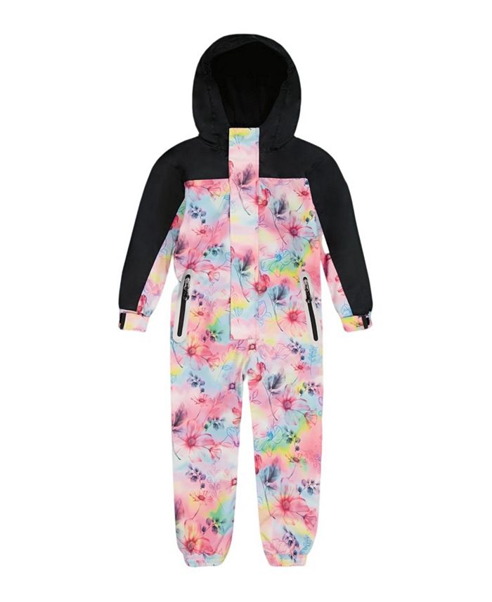 

Девочки. Комбинезон утепленный с принтом бабочек Mid-Season - маленькие дети Deux par Deux, мультиколор