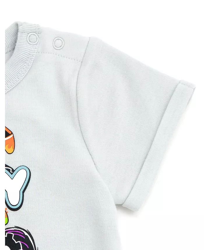 Комплект для мальчиков: комбинезон и шляпа-ведро от солнца Toddler Boys Romper and Bucket Sun Hat Outfit Set Monster Jam, серый — фото 4