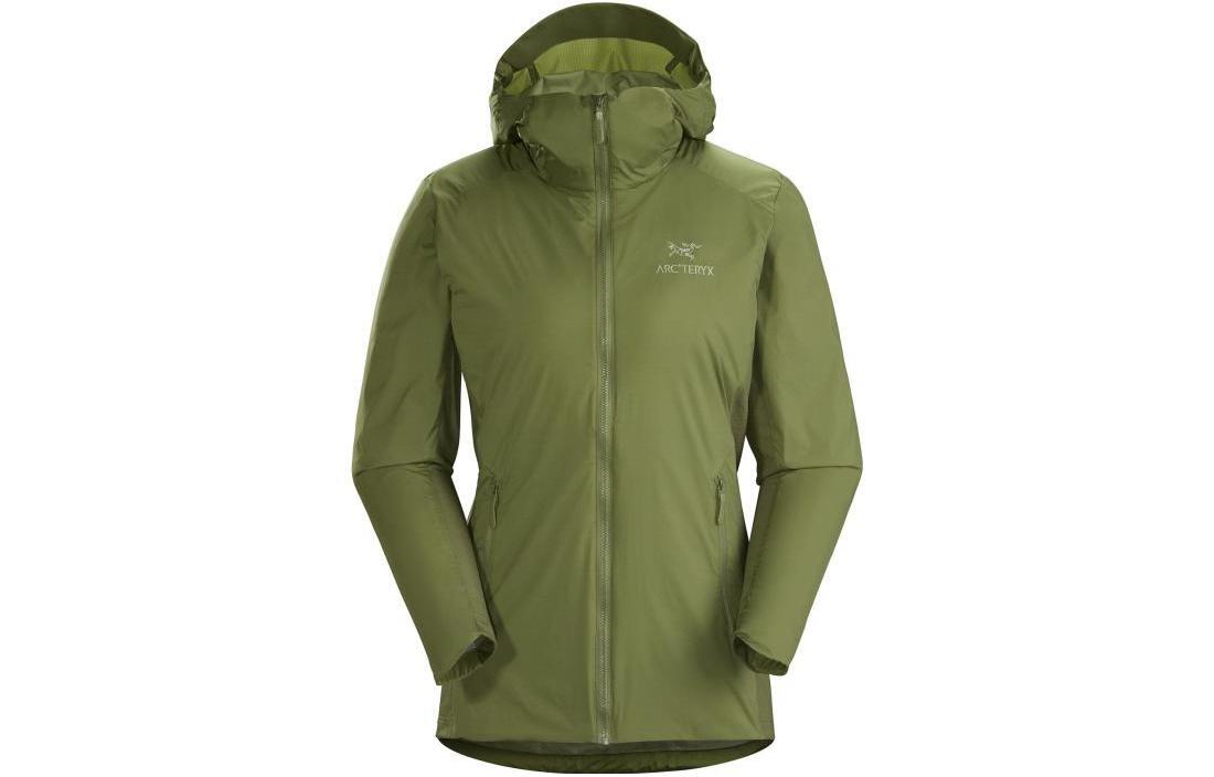 Куртка женская Arcteryx Atom Series на молнии, зеленый — фото 2