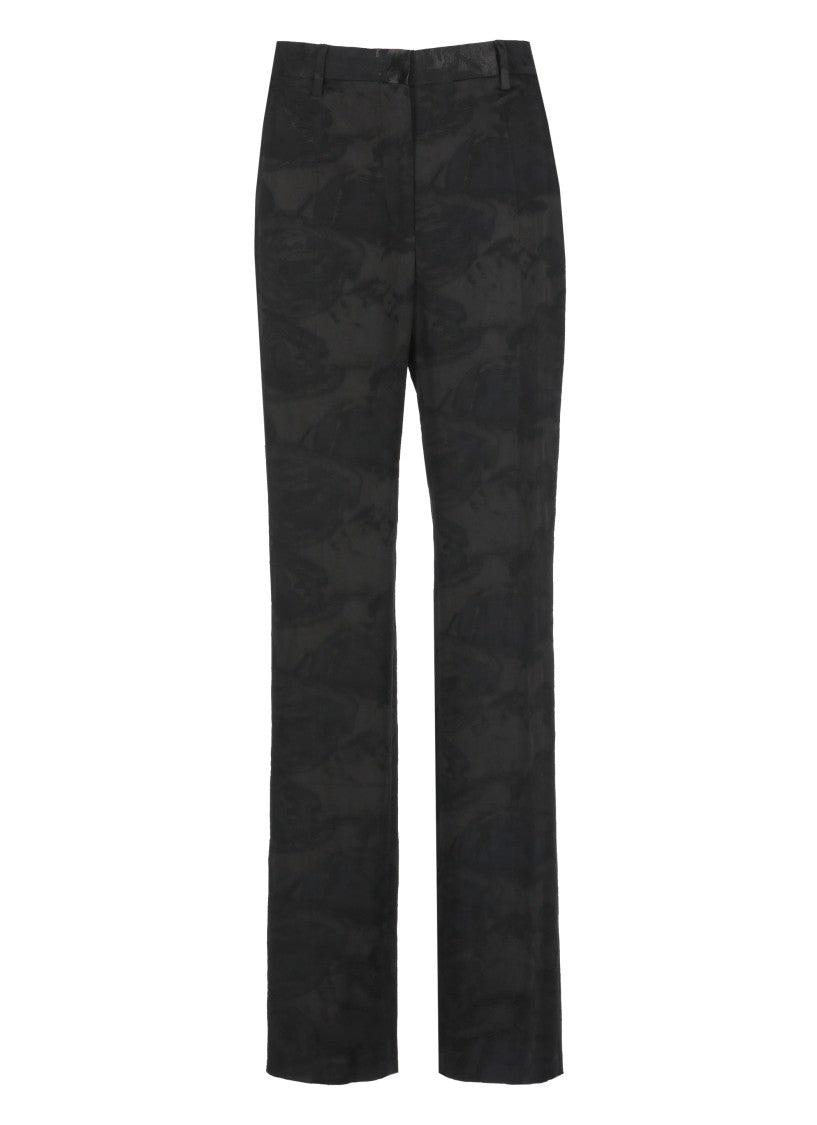 

Черные вискозные брюки Dries Van Noten