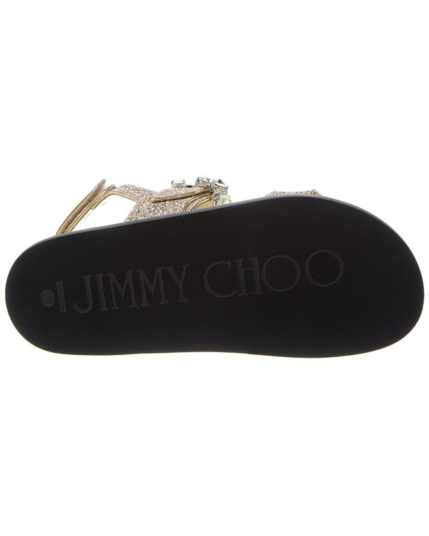Jimmy Choo Variety Glitter Sandal, золотой — фото 4