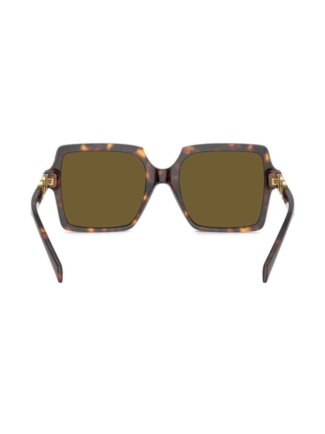 Versace Eyewear солнцезащитные очки в квадратной оправе с декором Medusa, коричневый — фото 4