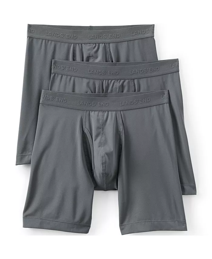 

Мужские эластичные боксеры Flex Performance, 3 шт Lands' End, серый