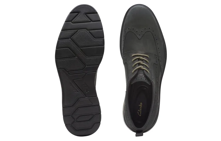 Clarks Кожаные повседневные ботинки Chatterjee Collection для мужчин, черные — фото 4