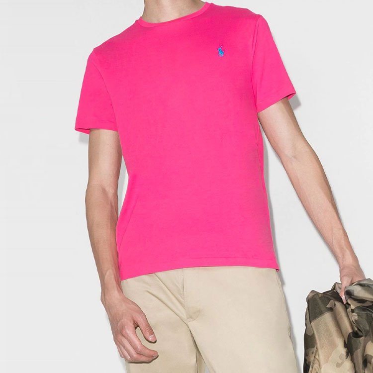 Футболка с вышивкой пони Polo Ralph Lauren, розовый — фото 4