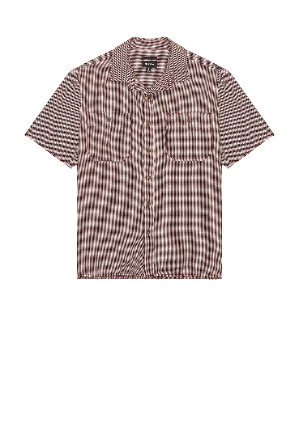 

Рубашка с коротким рукавом в мелкую клетку Brixton, cordovan red micro plaid