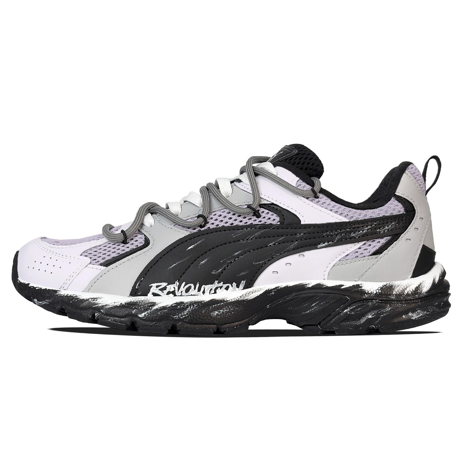 

PUMA Мужские и женские кроссовки Milenio для бега с низким верхом, устойчивые к истиранию, дышащие, серые с фиолетовым