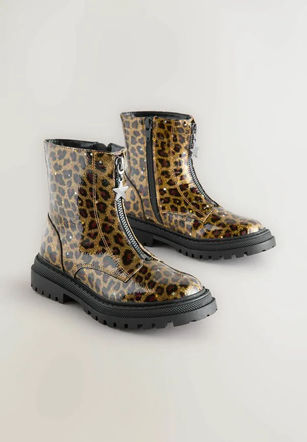 Стандартные ботильоны на молнии спереди Next, Leopard Print — фото 2
