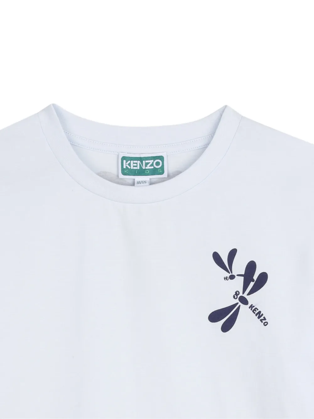 Футболка с принтом стрекозы Kenzo Kids, синий — фото 3