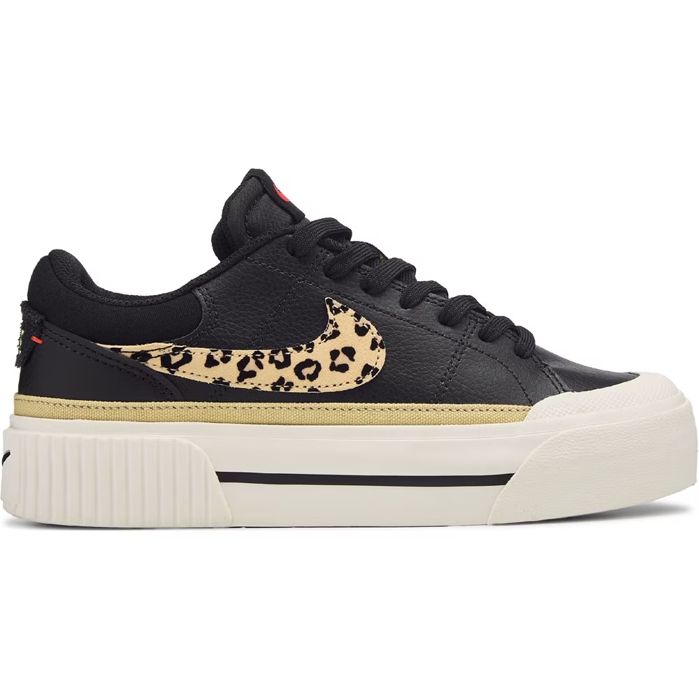 Платформенные кроссовки Court legacy lift от Nike, black/leopard print — фото 2