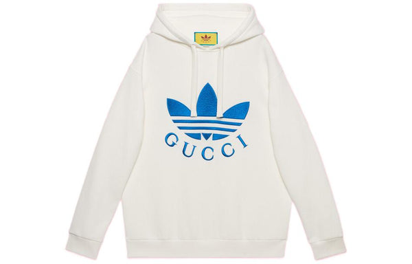Толстовка x adidas hoodie 'white blue' Gucci, белый — фото 2