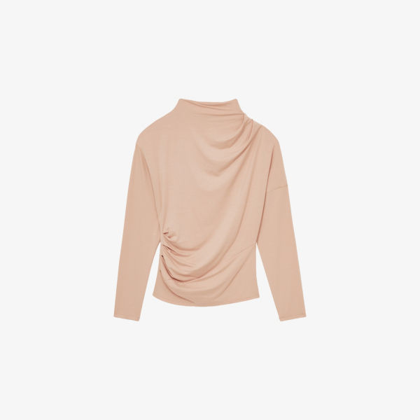 

Блуза Reiss Daisy с драпировкой, красный