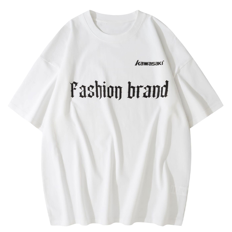 

Футболка унисекс с рукавом дроп-шилдер Kawasaki, белая