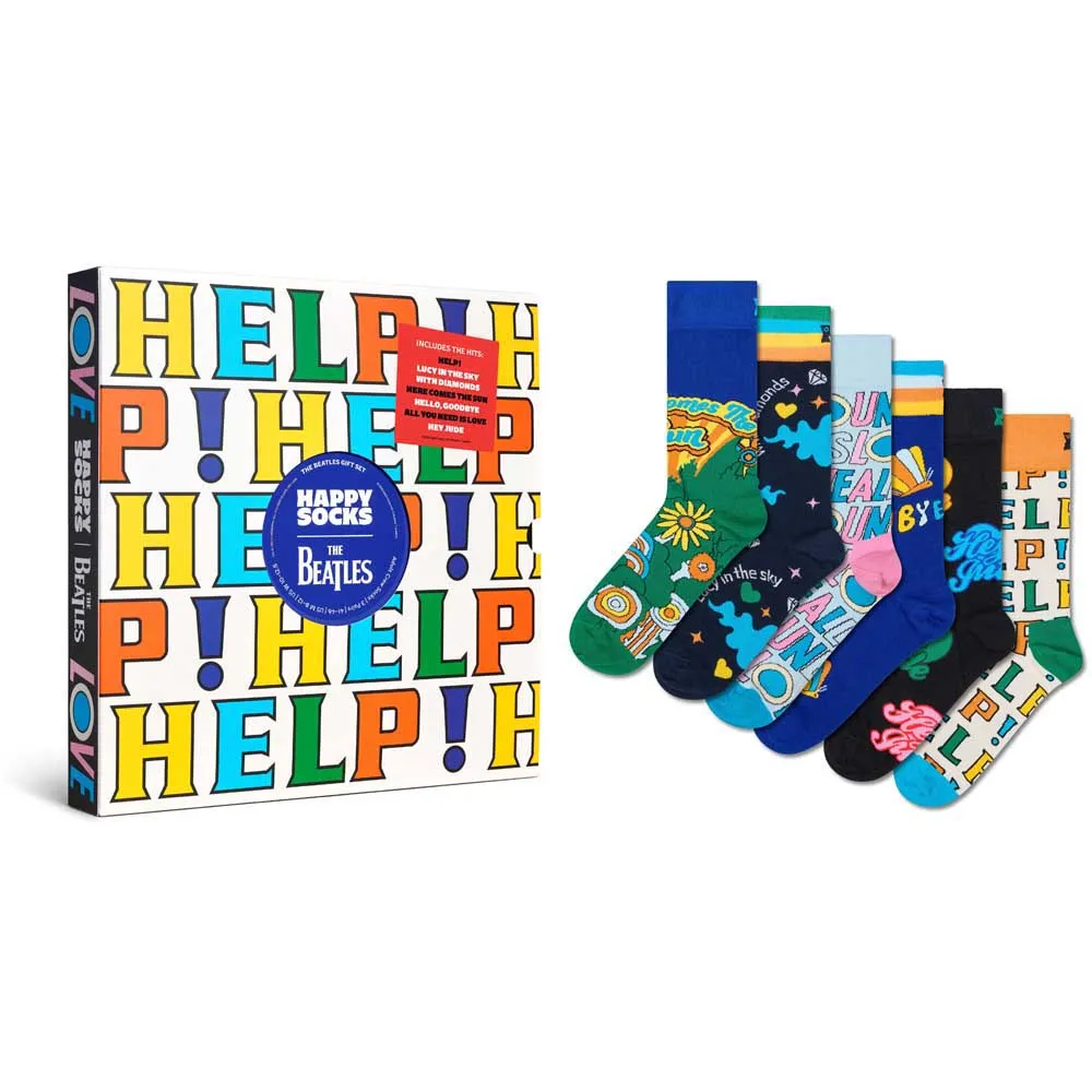 

Носки Happy The beatles gift set crew 6 pairs, мультиколор