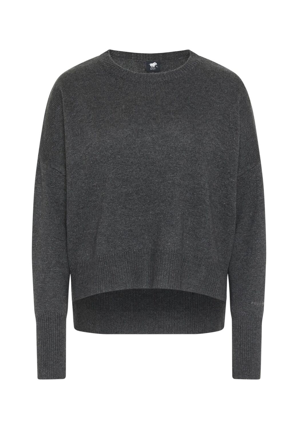 

Вязаный свитер с круглым вырезом POLO SYLT, цвет Black Oyster Melange
