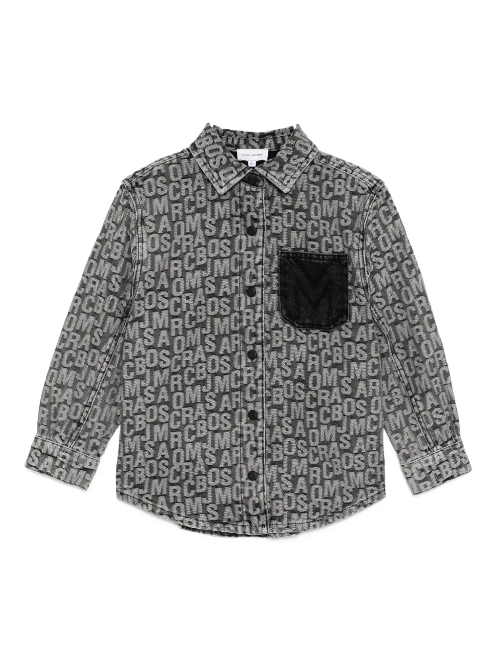 

Рубашка с вышитым логотипом Marc Jacobs Kids, черный