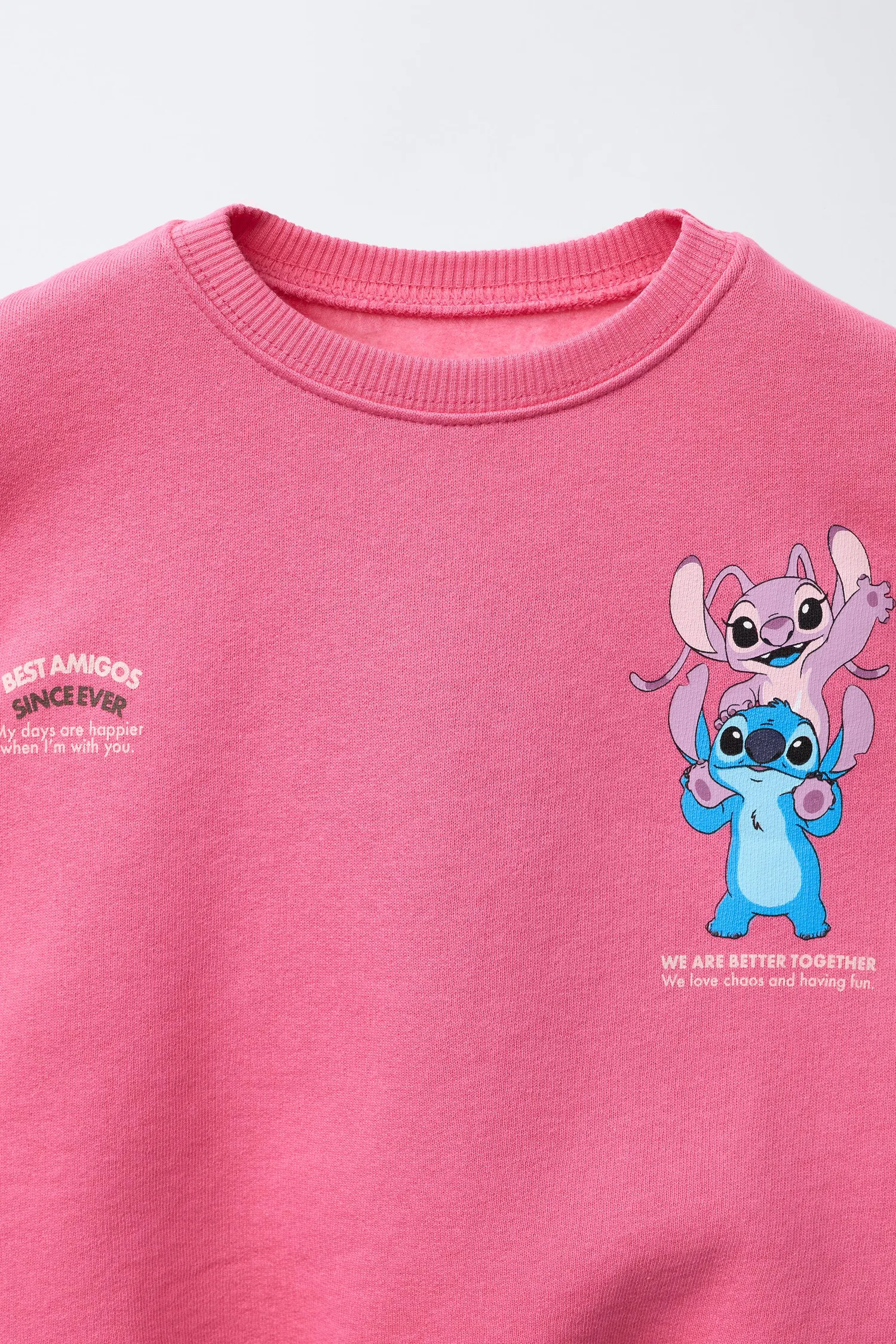 Комплект из толстовки и брюк lilo & stitch disney Zara, розовый — фото 3
