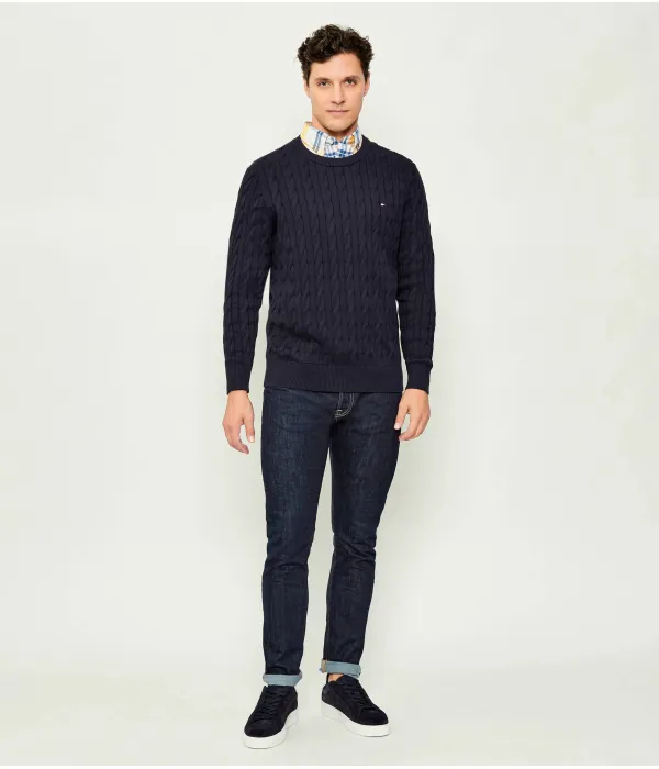 Классический свитер с косами Regular fit Tommy Hilfiger, синий — фото 2