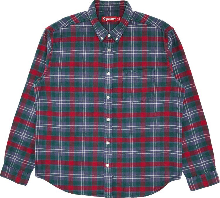 

Рубашка Supreme Plaid Flannel 'Slate', синий