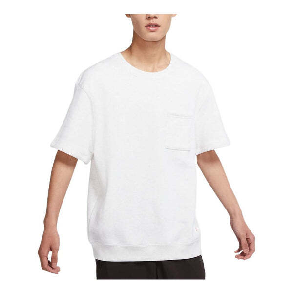 

Футболка Nike Solid Color Pocket Skateboard Sports Round Neck Short Sleeve Unisex White, мультиколор