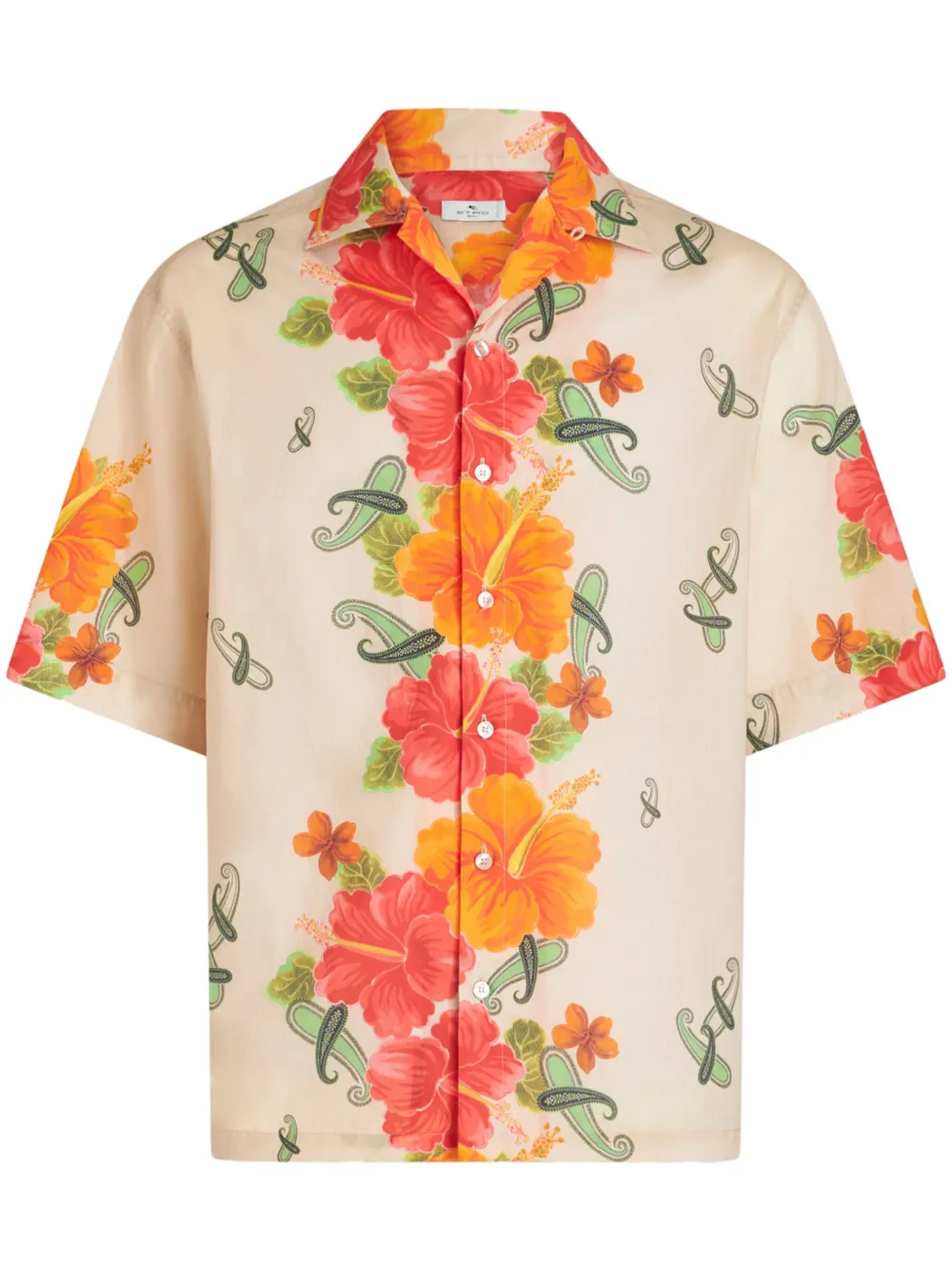 

Рубашка с цветочным принтом ETRO, нейтральный