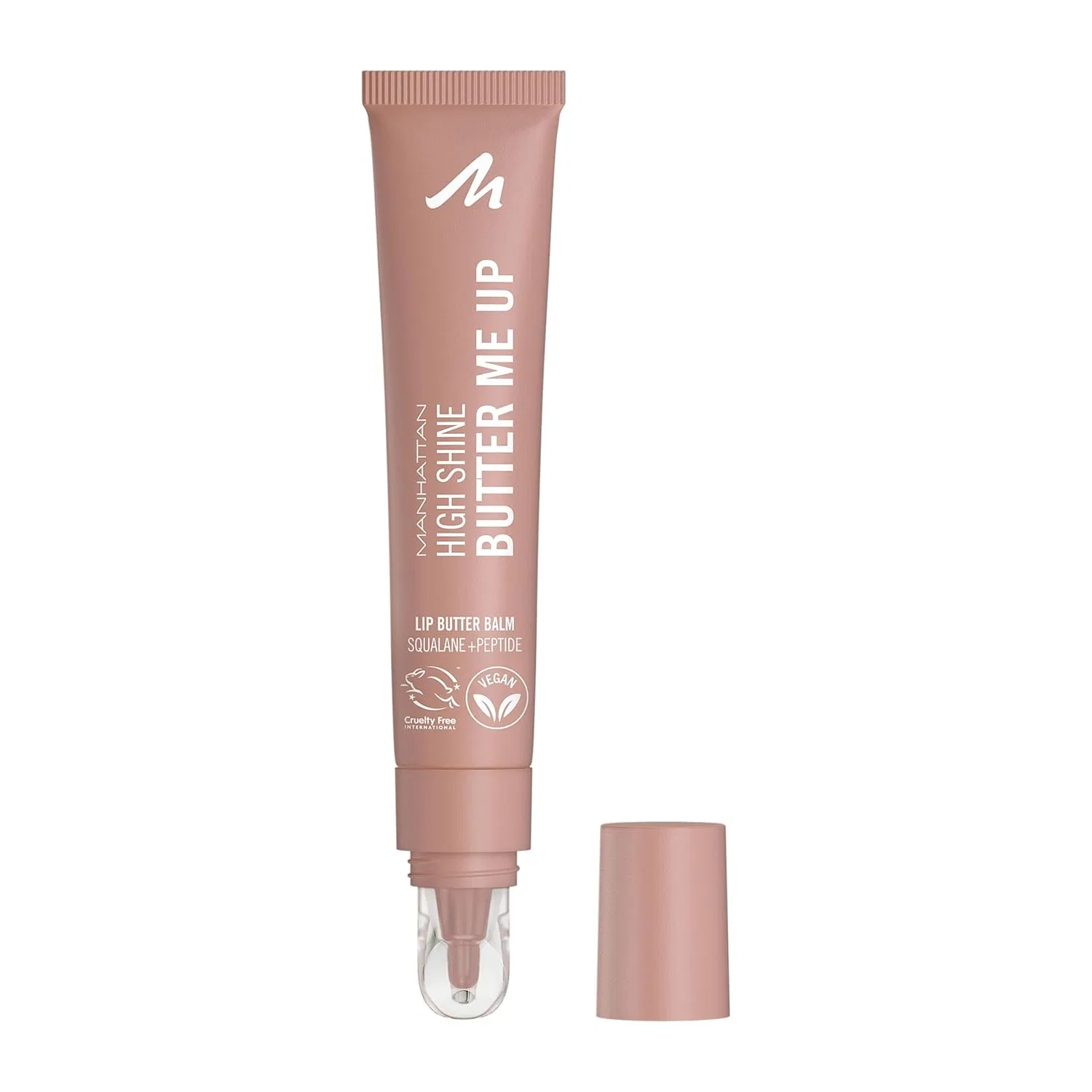 Тинтованный бальзам для губ «High Shine Butter Me Up Lip Butter Balm» от Manhattan, оттенок 001 Latte Delight Manhattan, 001 Latte Delight
