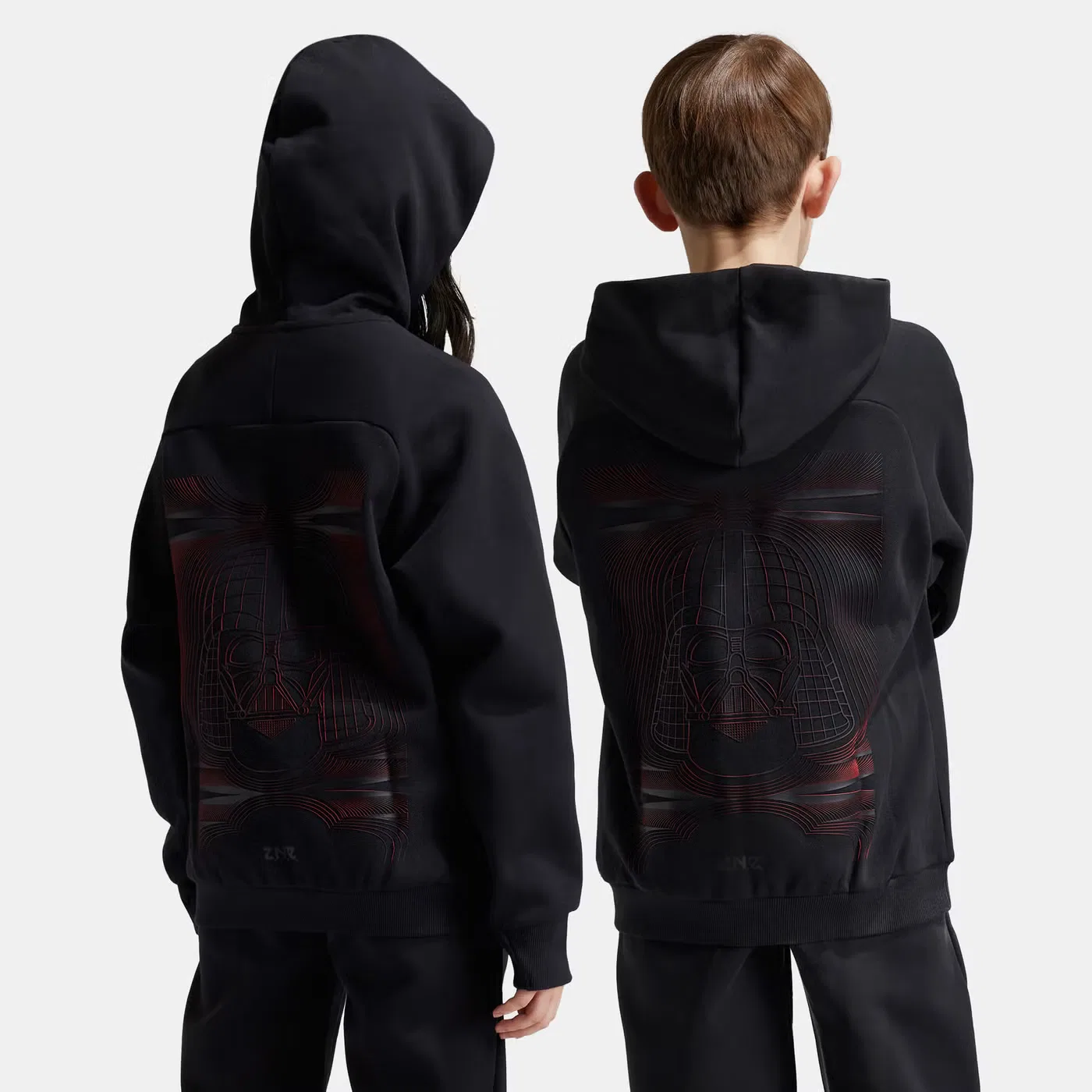 Худи на молнии с принтом Star Wars Z.N.E. Adidas, черный — фото 2