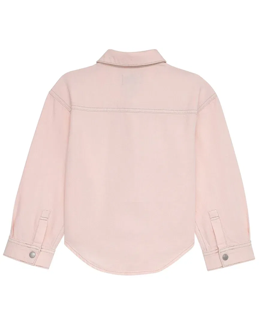 Детская рубашка с одним нагрудным карманом Olivia Shirt DL1961, розовый — фото 2